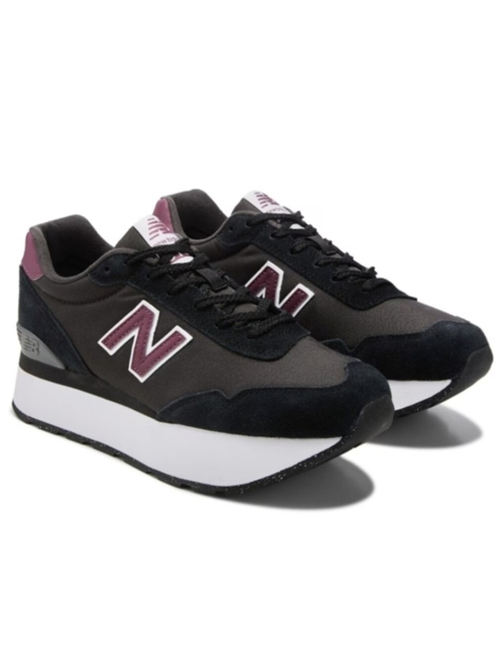 New Balance Women's Black and Burgundy Sneakers
